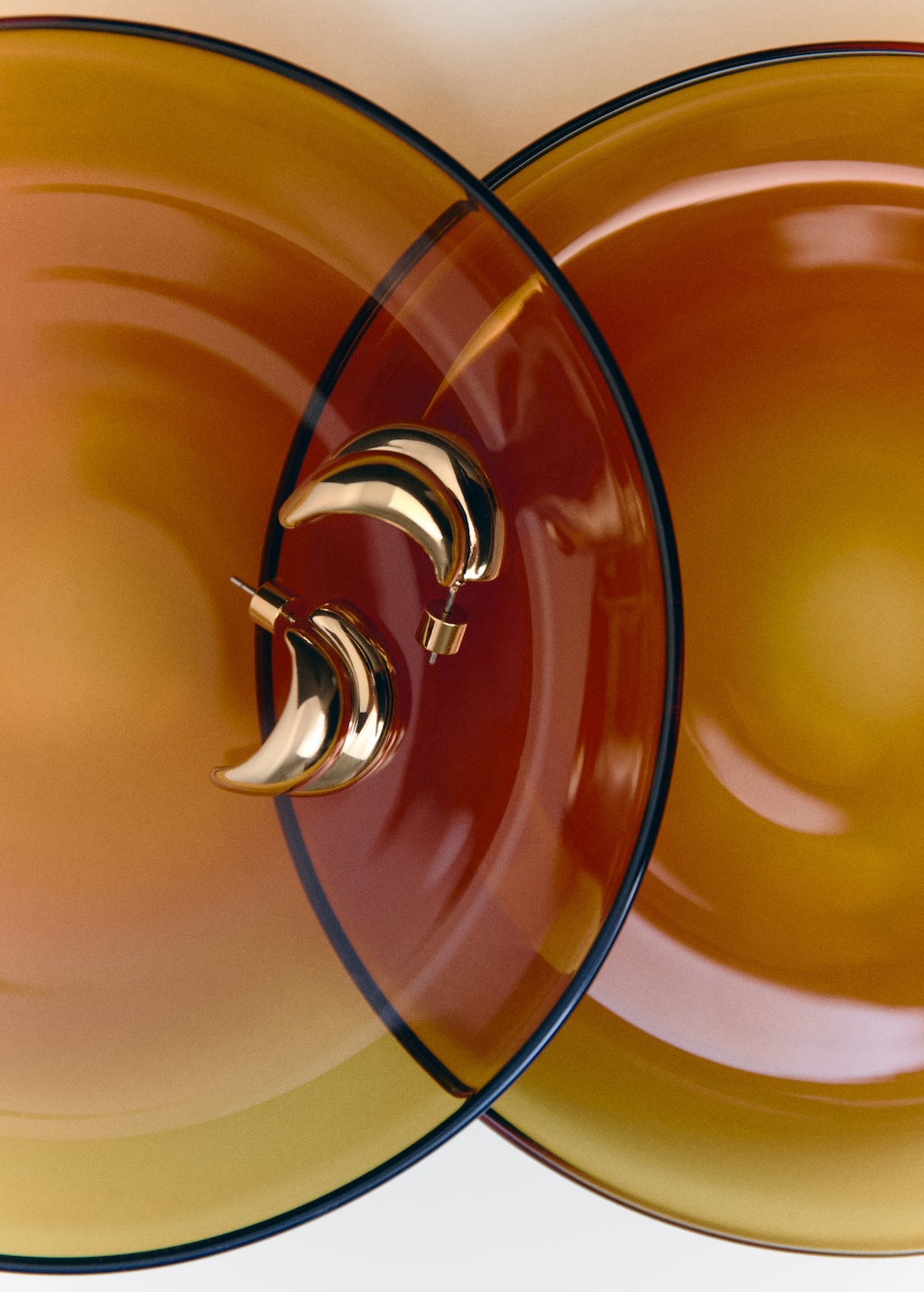 Mango Semi-créoles Relief Or - Femme - Taille Unique -  In Orange