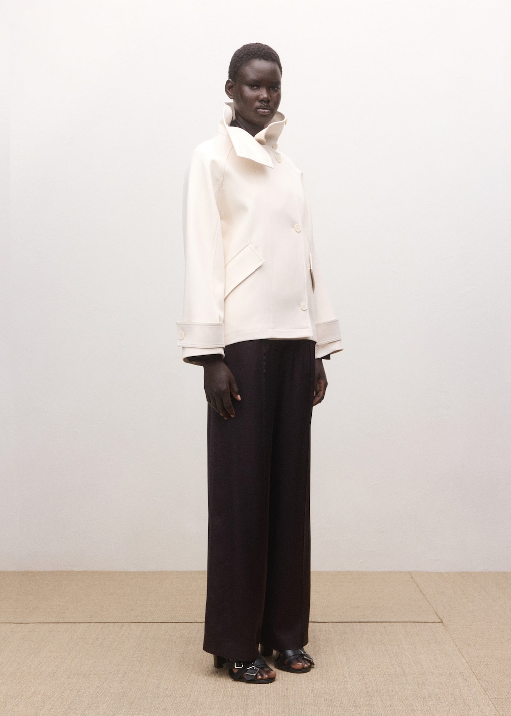 Mango Straight-leg Trousers With Adjustable Waist Brown