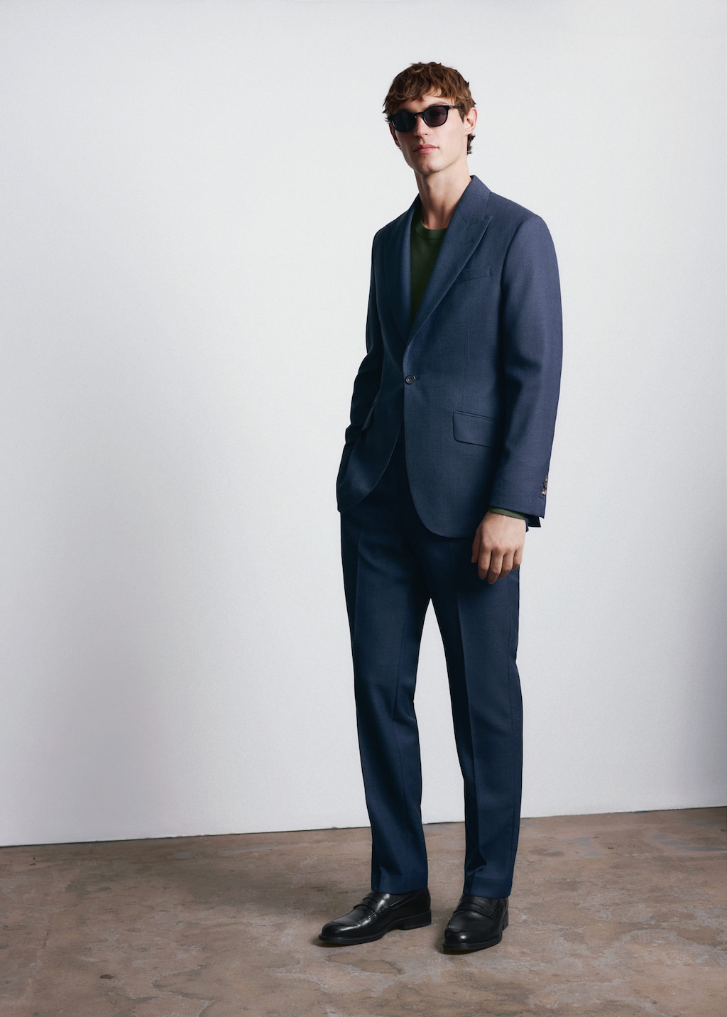 Mango Blazer 100 % Laine Vitale Barberis Canonico Bleu - Homme - 54 -  Man In Blue