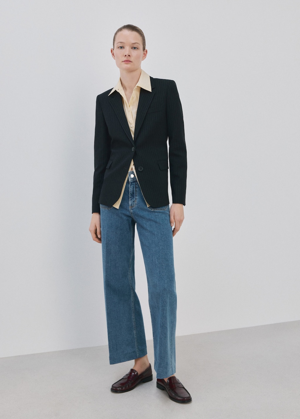 Mango Jean Large Avec Poches Bleu Moyen - Femme - 42 -  In Blue