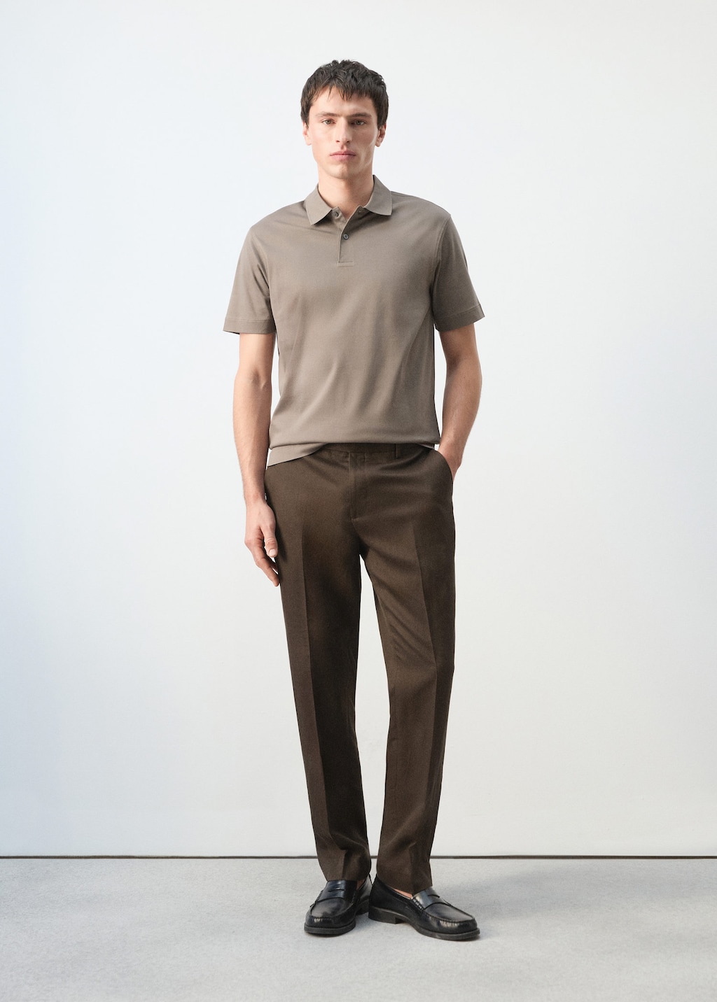 Mango Pantalon Slim-fit Lyocell Lin Chocolat - Homme - 46 -  Man In Brown
