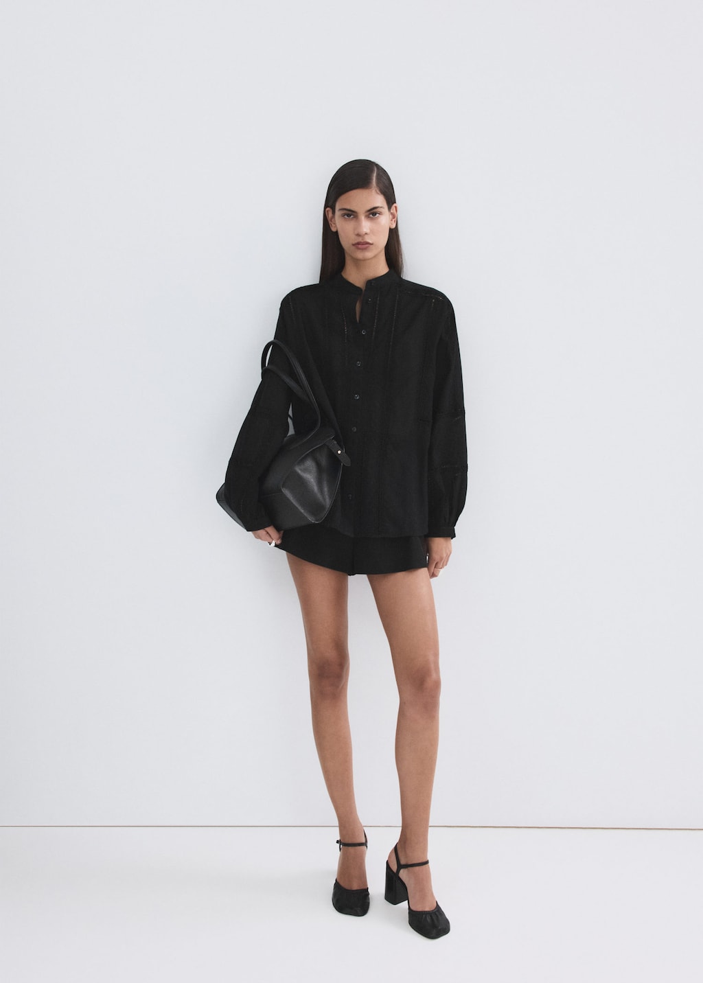 Mango Blouse Lucy Black In Animal Print