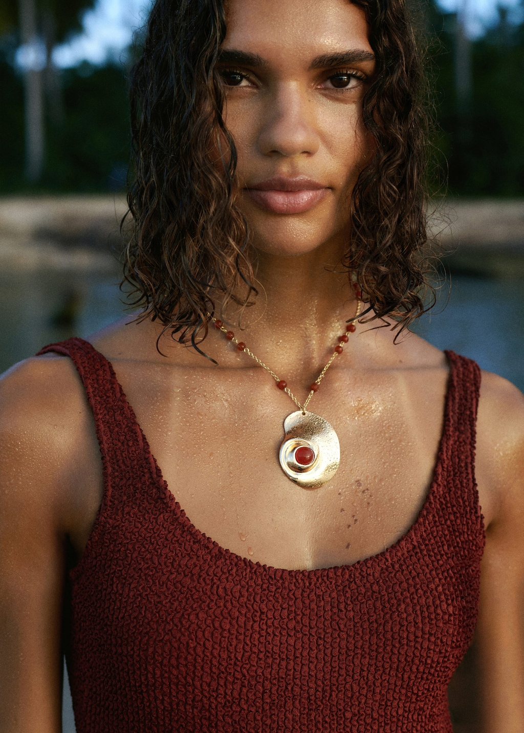 Mango Collier Pendentif Spirale Or - Femme - Taille Unique -  In Gold