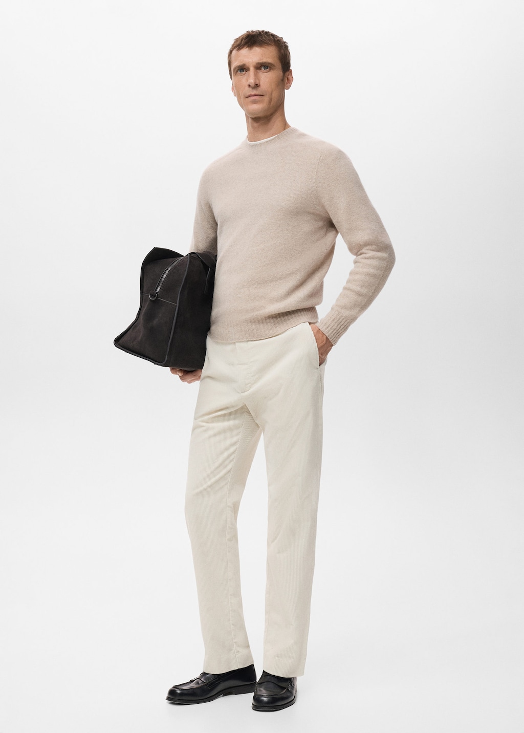 Mango Man Pantalon Pierre Blanc Cassé - Homme - 48 -  In White