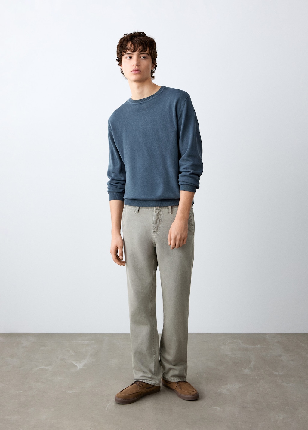 Mango Teen Jeans Newreg Khaki In Blue