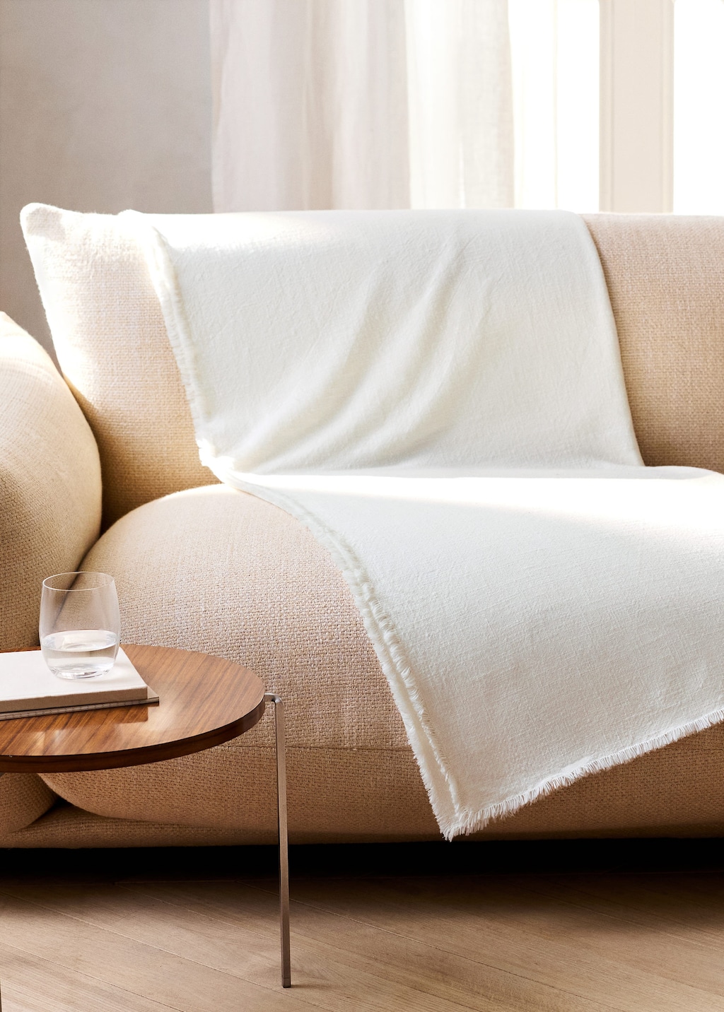 Mango Xl Multi-purpose Cotton Blanket Off White