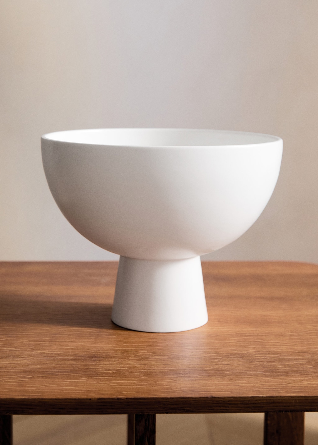 Mango Large Decorative Footed Bowl White