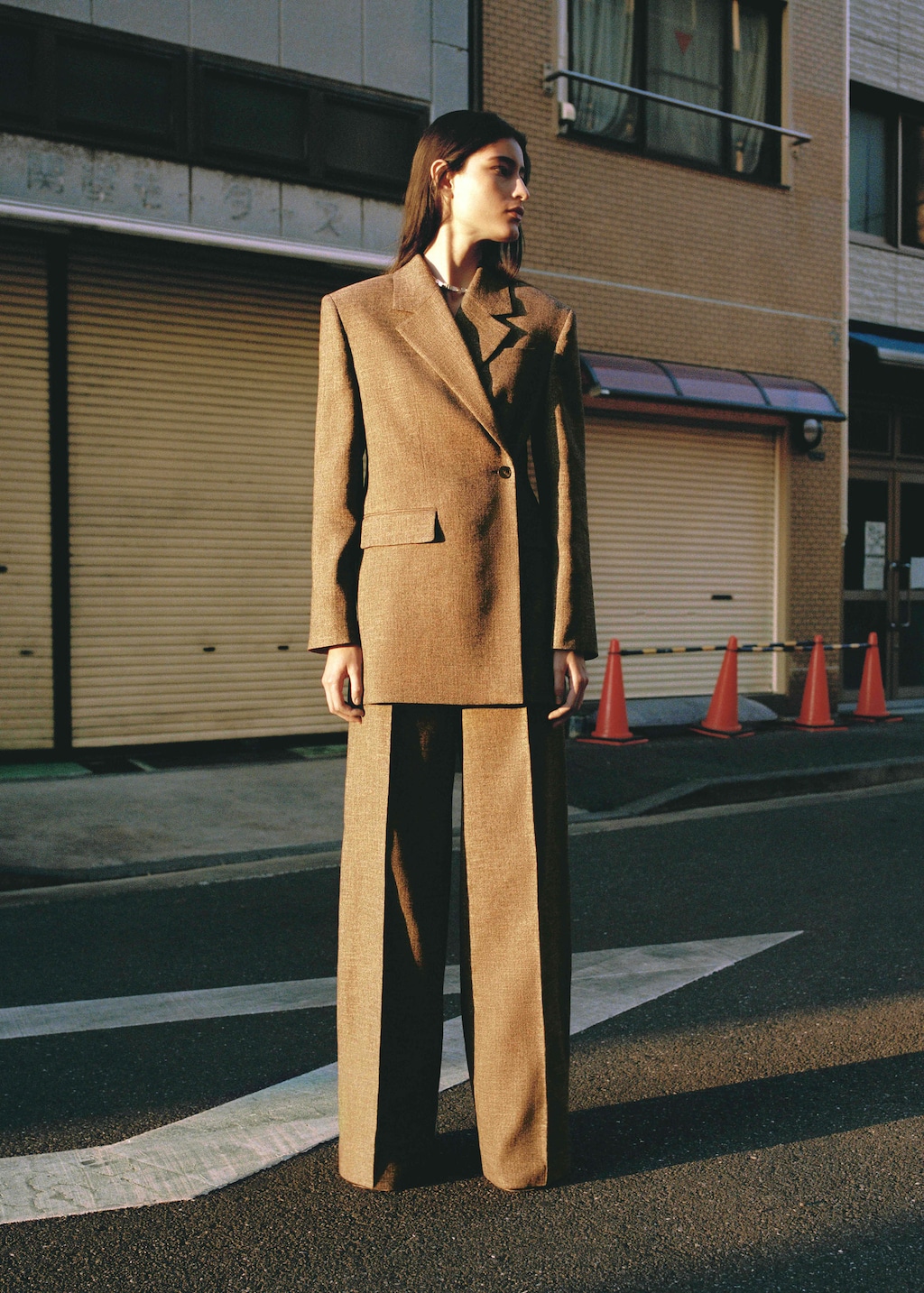 Mango Flecked Suit Trousers Chocolate In Brown