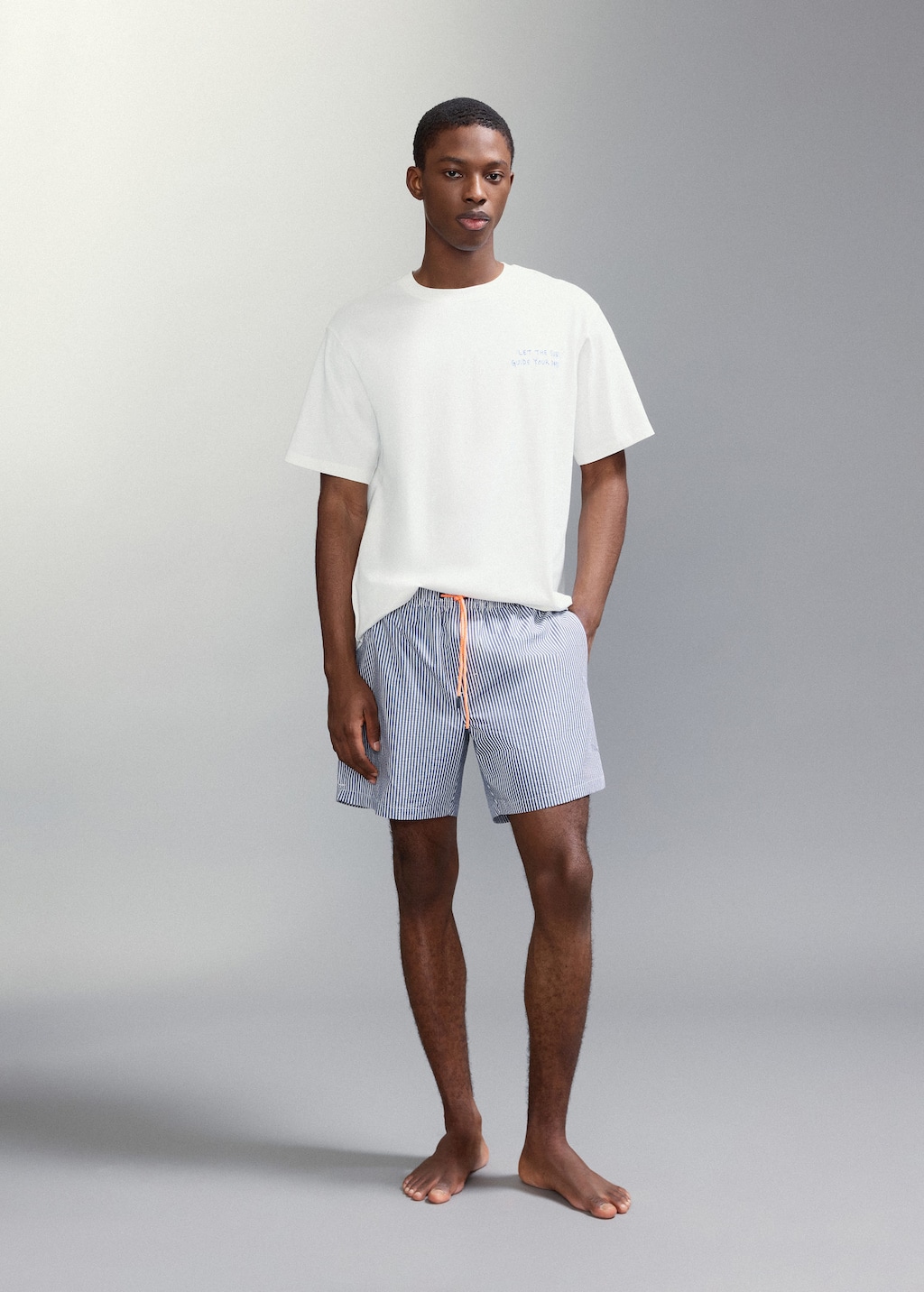 Mango Maillot De Bain À Rayures Bleu Marine - Garçon - Xl -  Teen In Blue