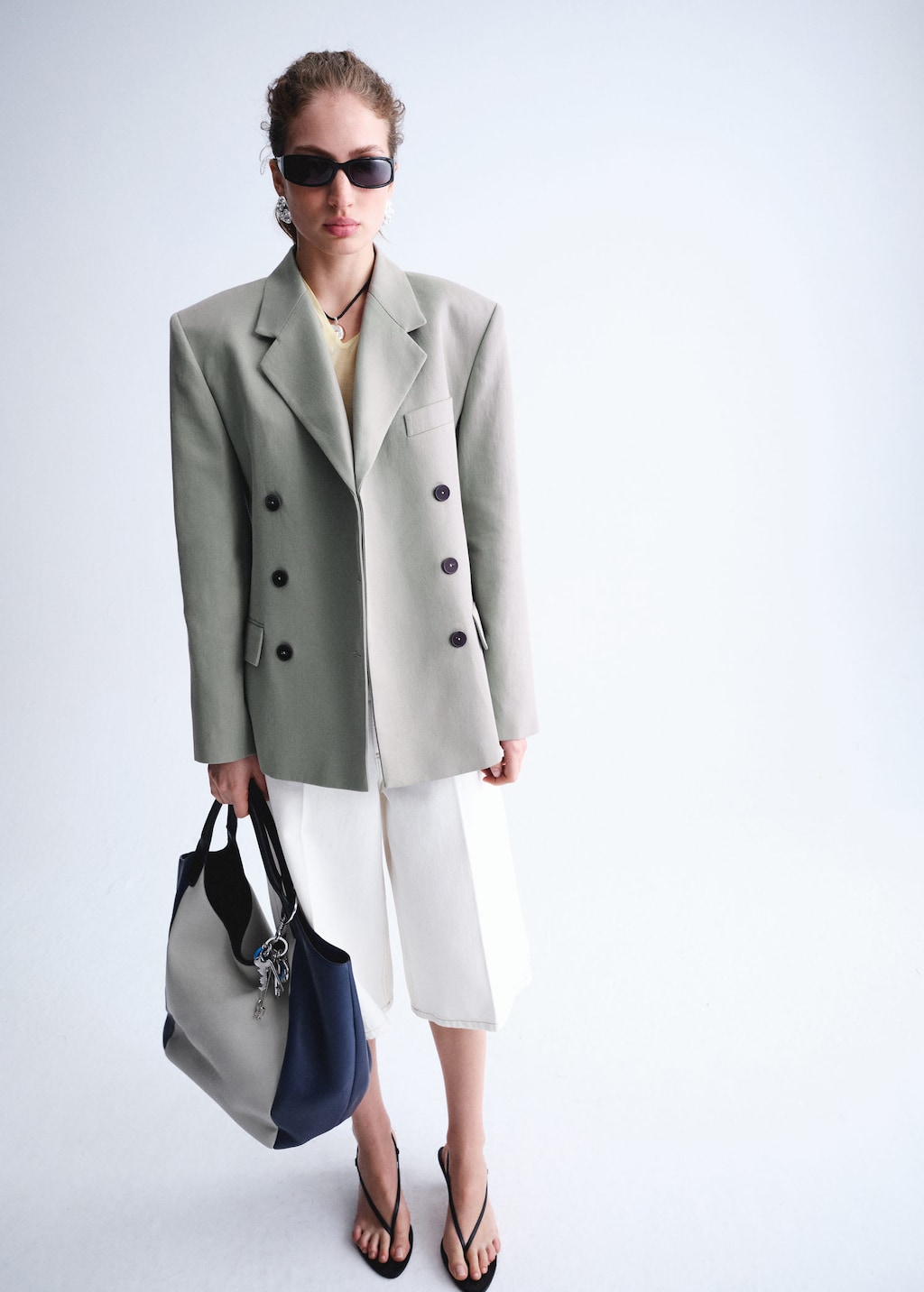 Mango Blazer De Costume Droit Avec Poches À Rabat Gris - Femme - Xl -  In Gray