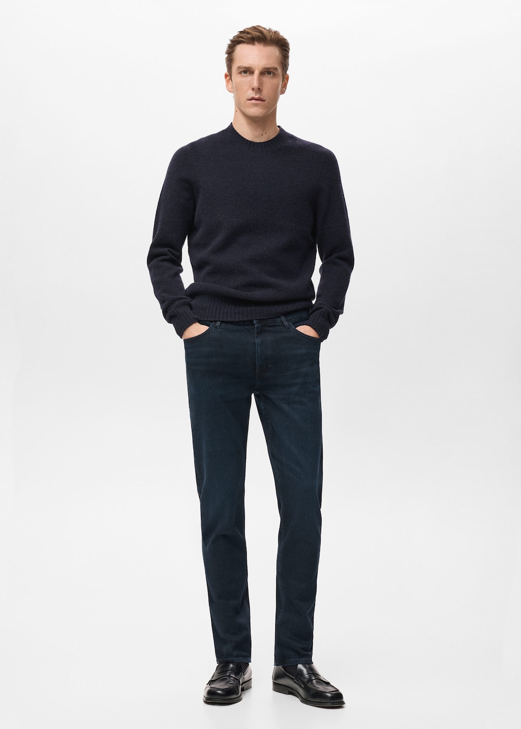 Mango Man Slim Fit Ultra Soft Touch Patrick Jeans Deep Dark Blue