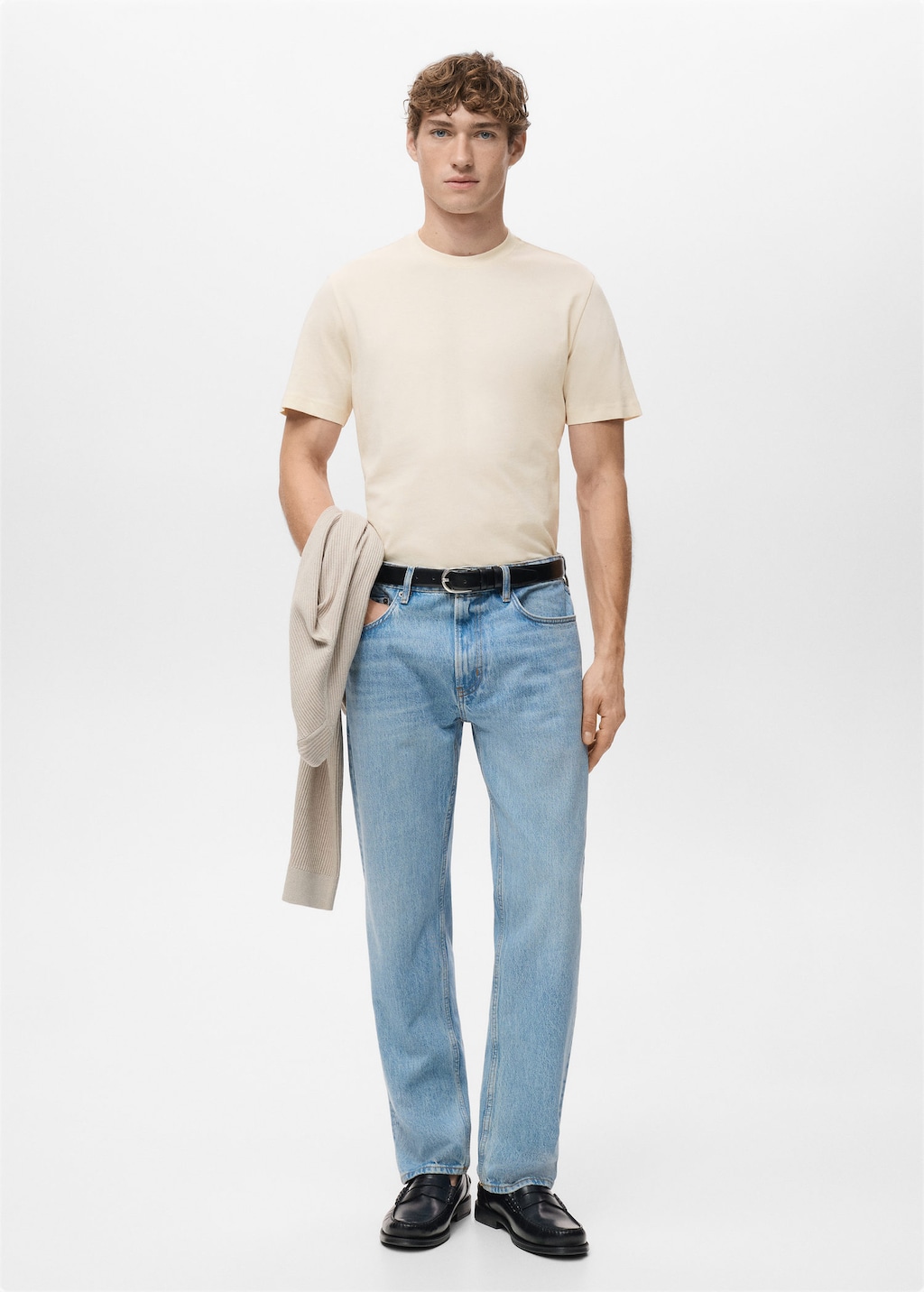 Mango Man T-shirt Slim-fit 100 % Coton Vanille - Homme - Xxl -  In White