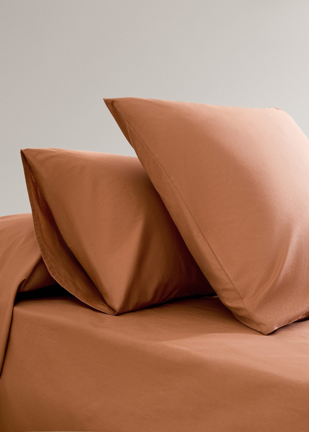 Mango Taie D'oreiller Percale De Coton 200 Fils 45x110 Cm Orange Brûlé - Home - 45x110cm -  Home
