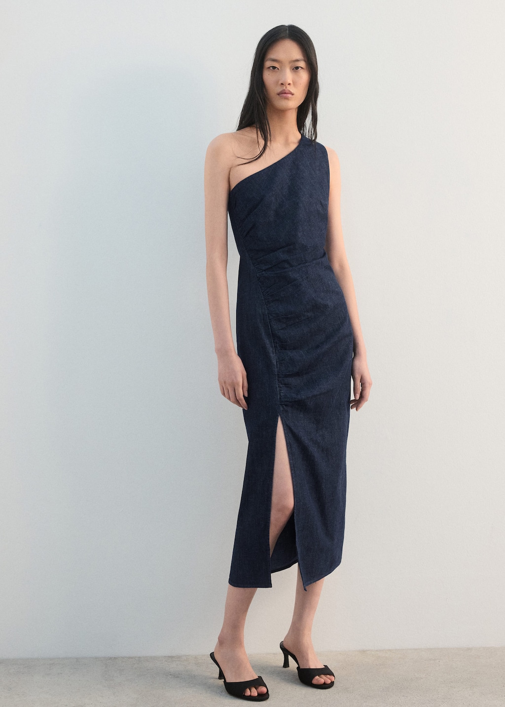 navy blue dress for baby girl Mango Pink Pleated Asymmetric Dress by Mango main image 0