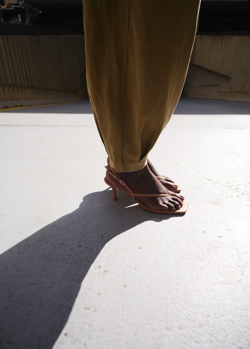 Mango Strappy Heeled Sandals In Brown