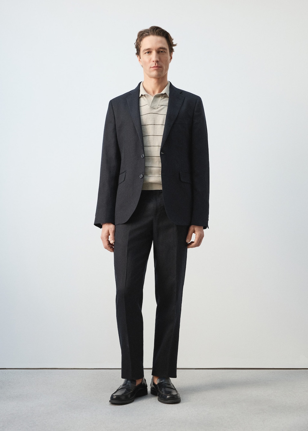 Mango Jupe Mélange De Lin À Rayures Beige - Homme - Xxl -  Man In Sand