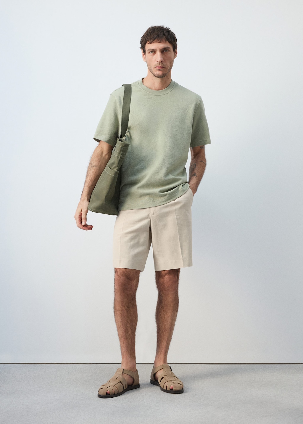 Mango T-shirt 100 % Coton Regular-fit Vert Menthe - Homme - Xxl -  Man In Green