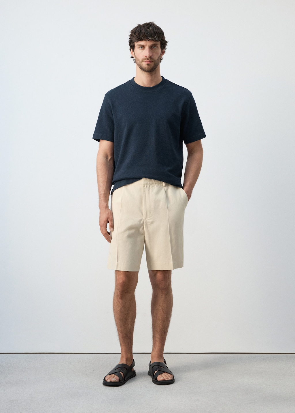 Mango T-shirt 100 % Coton Regular-fit Bleu Marine - Homme - Xxl -  Man In Blue