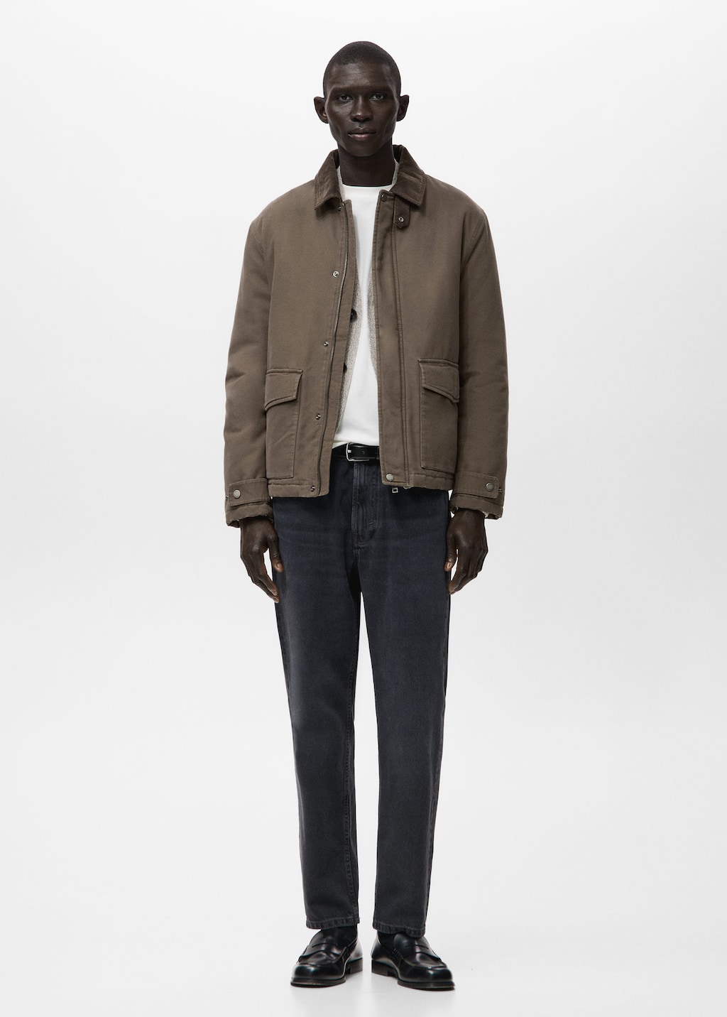 Mango Man Blouson Chester Marron - Homme - L -  In Brown
