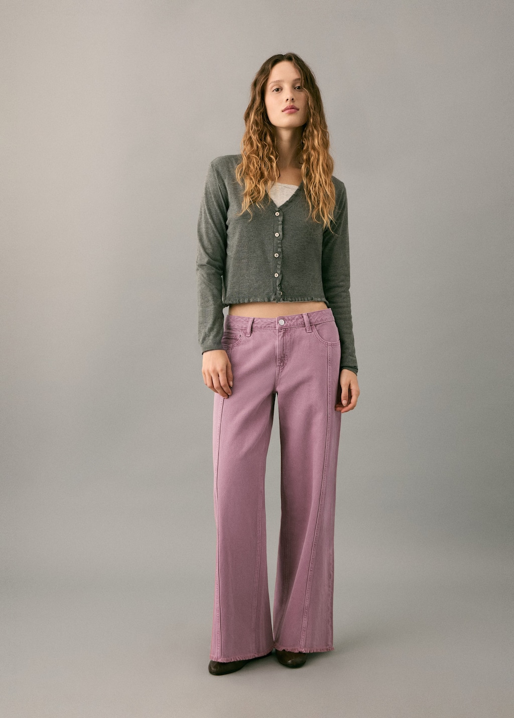 Mango Teen Low-rise Balloon Jeans Pink