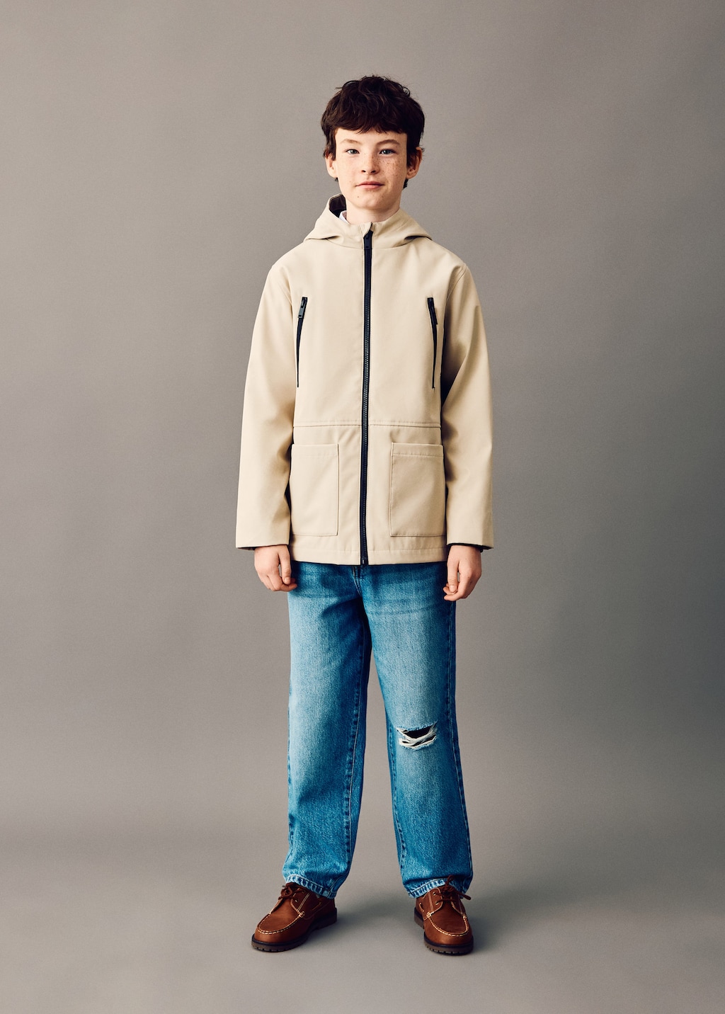 Mango Kids' Parka Ramon Ice Grey In Gray