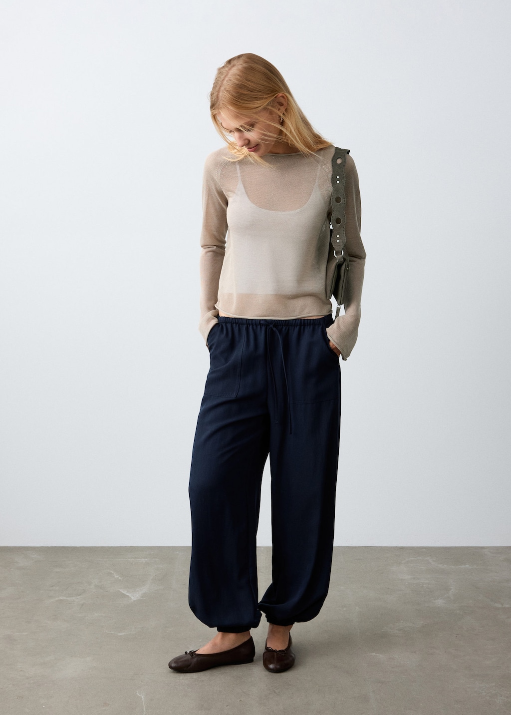 Mango Sweater Karen Medium Brown