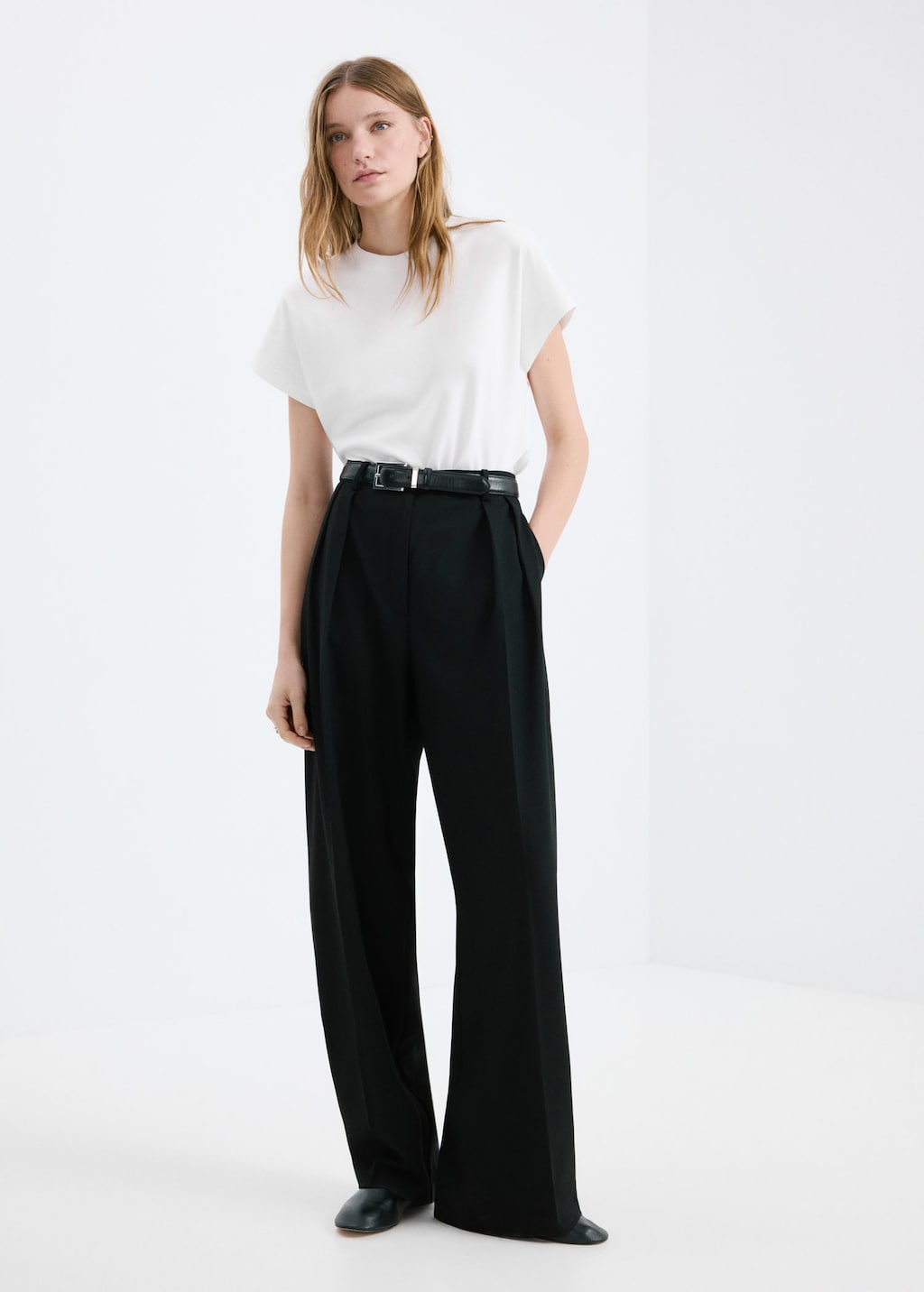 Mango Short-sleeved Cotton T-shirt White