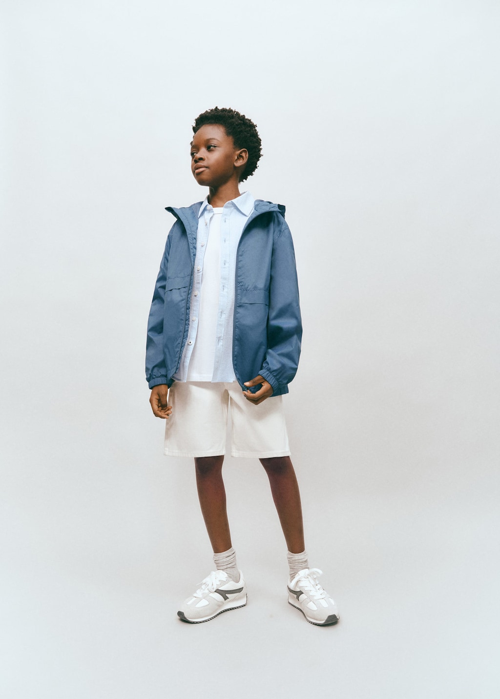 Mango Veste À Capuche Bleu Porcelaine - Enfants - 11 -  Kids In Blue