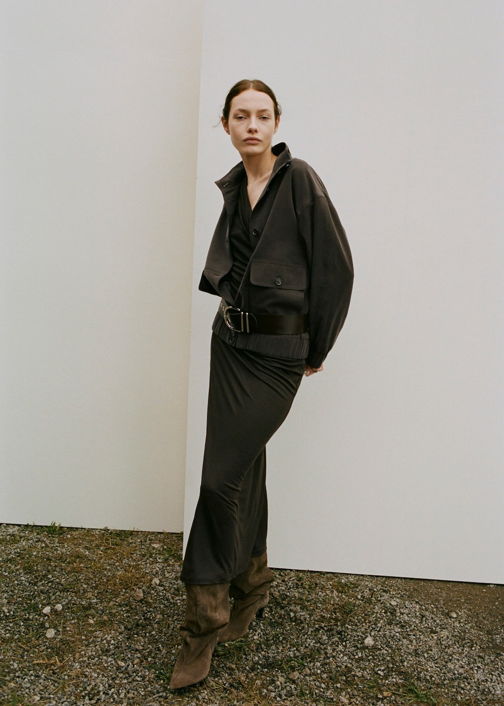 Mango Veste Oversize À Poches Chocolat - Femme - Xl -  In Brown