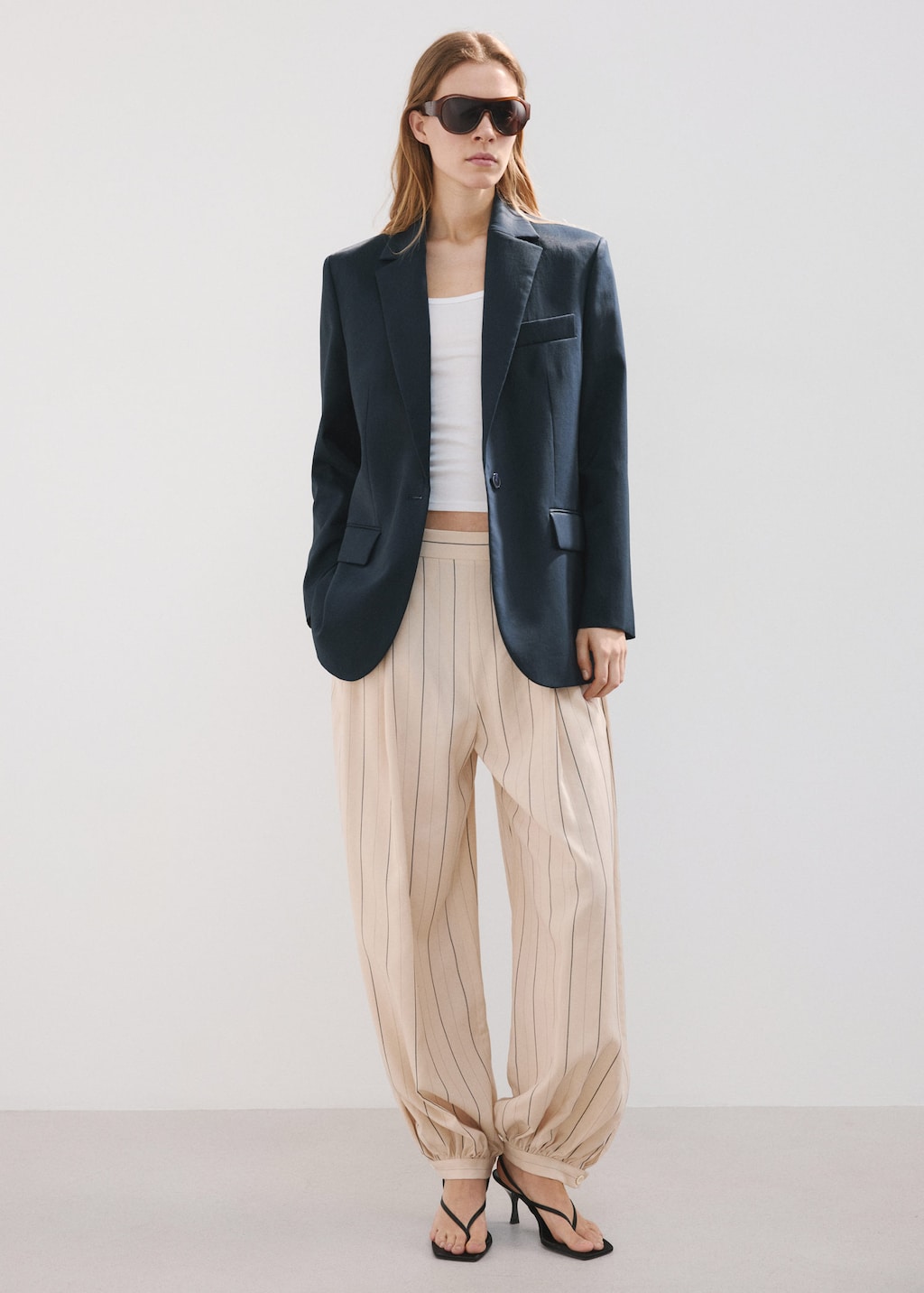 Mango Blazer Droit Avec Poches À Rabat Bleu Marine - Femme - Xxl -  In Blue