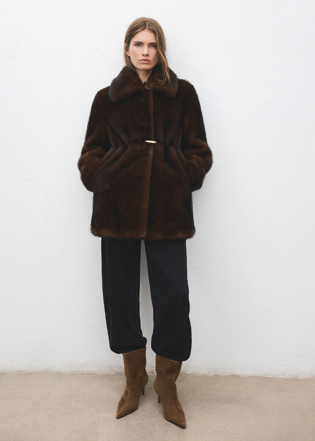 Mango Bottine Aline Marron Moyen - Femme - 39 -  In Brown