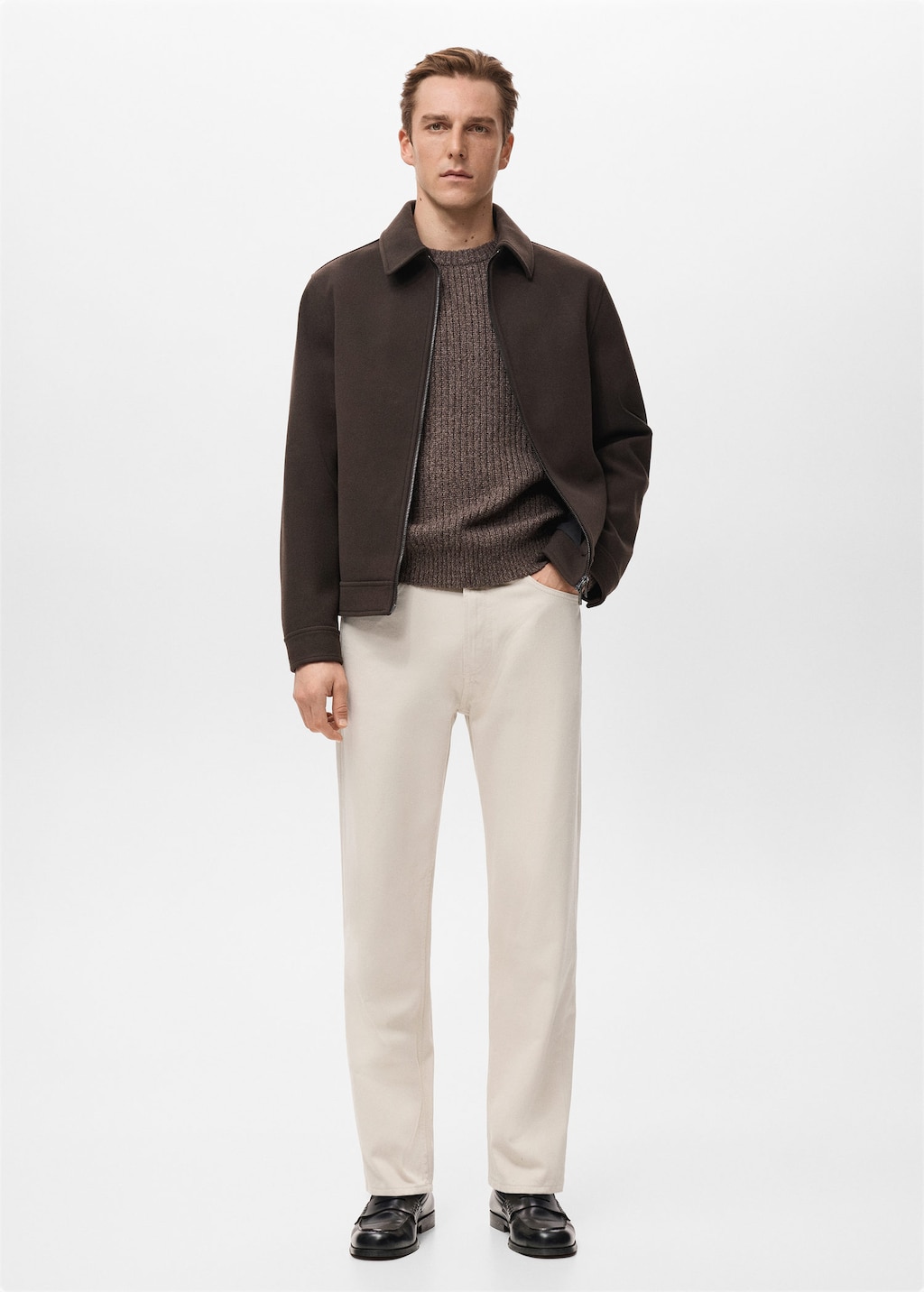 Mango Man Jeans Moby Écru - Homme - 48 -  In Sand