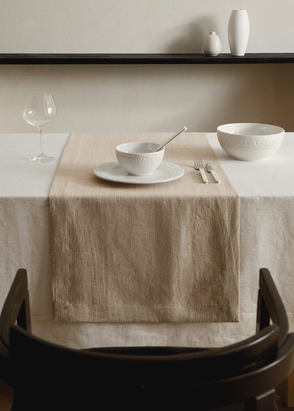 Mango Home Linen Table Runner Sand
