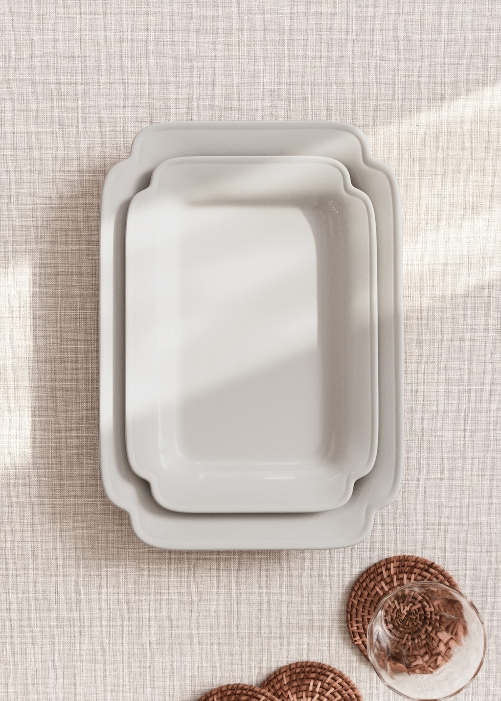 Mango Small Embossed Earthenware Dish White In Neutral