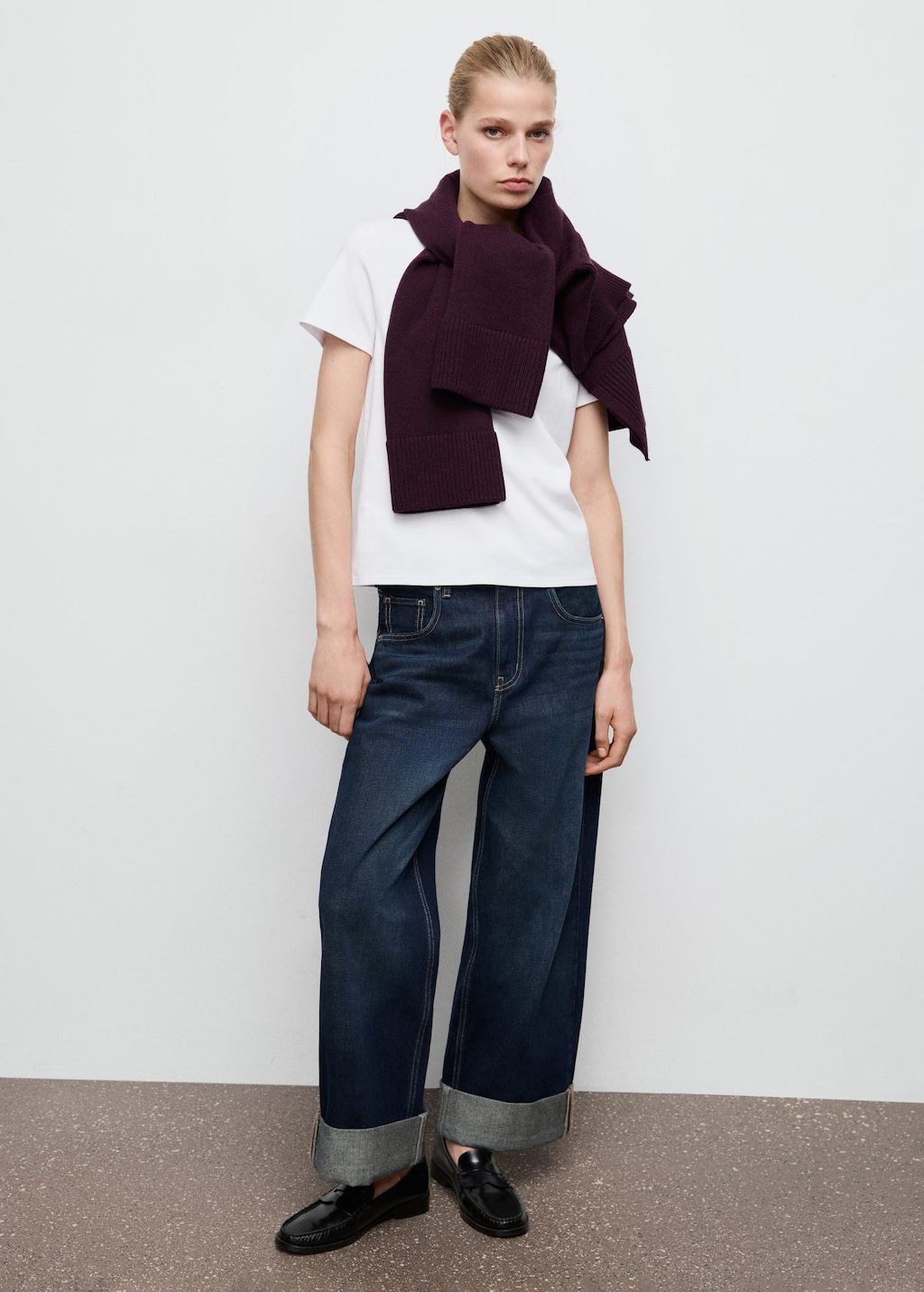 Mango Short-sleeved Cotton T-shirt White