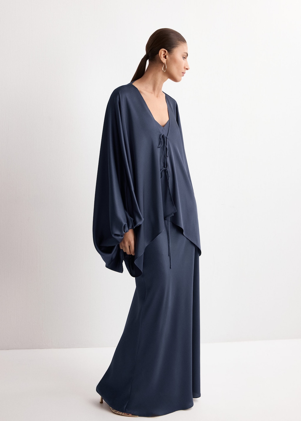 Mango Puffed Sleeves Jacket Night Blue