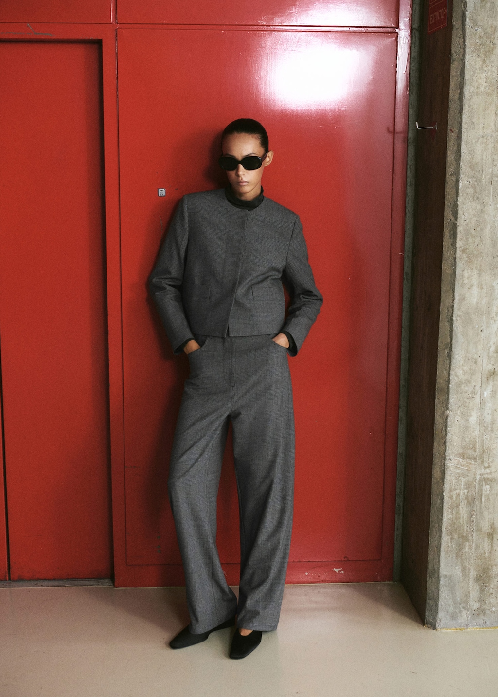 Mango Mid-rise Suit Trousers Grey In Gray