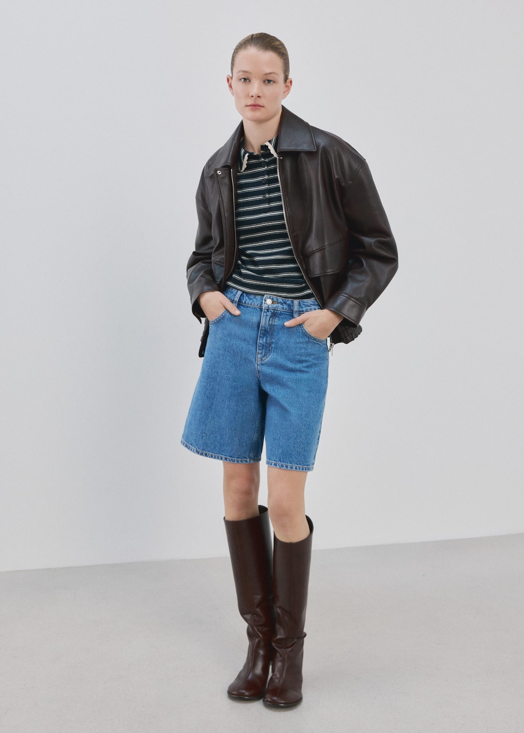 Mango Polo Rayures Festonné Bleu Marine - Femme - Xxl -  In Blue