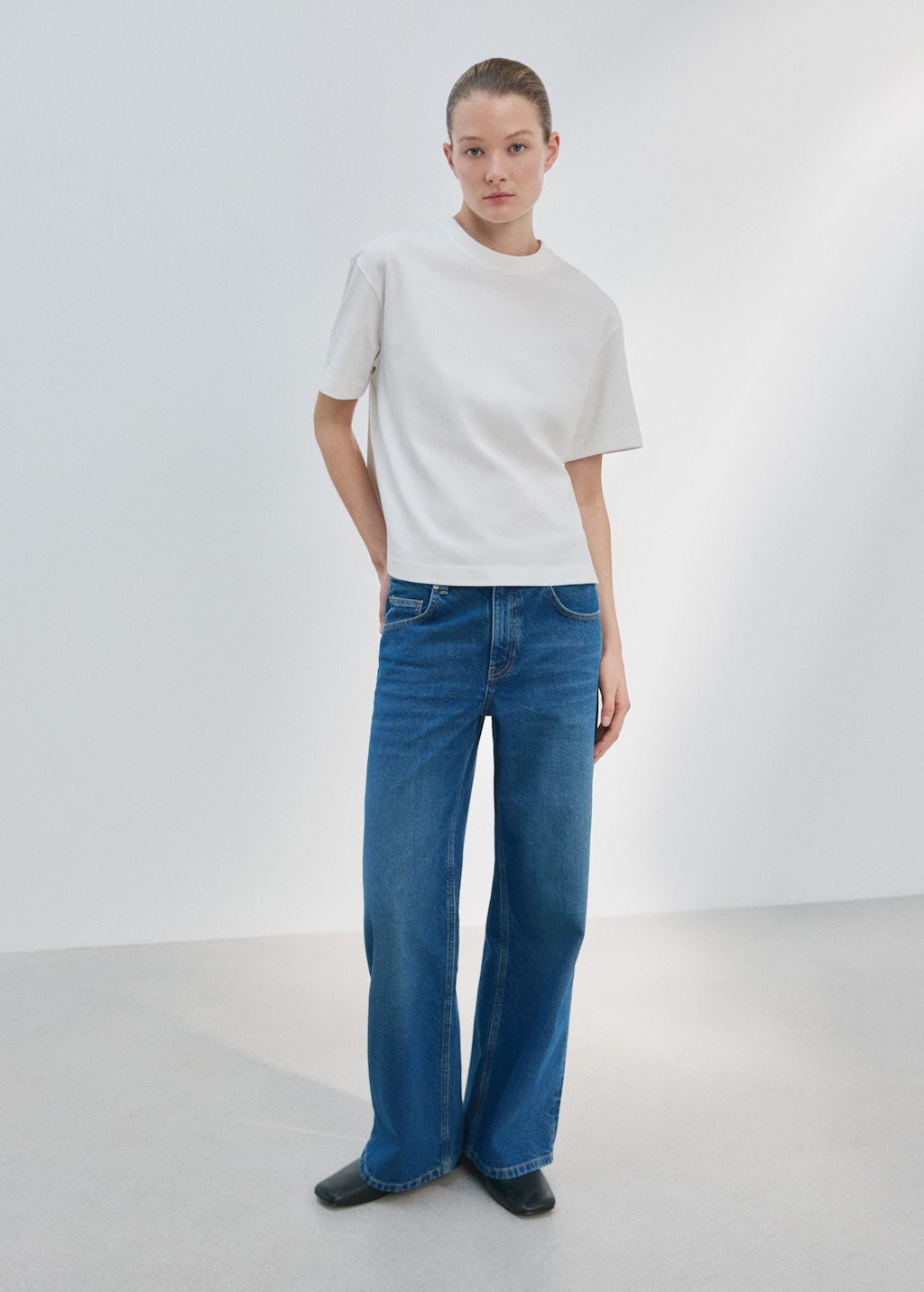 Mango Oversized Cotton T-shirt White