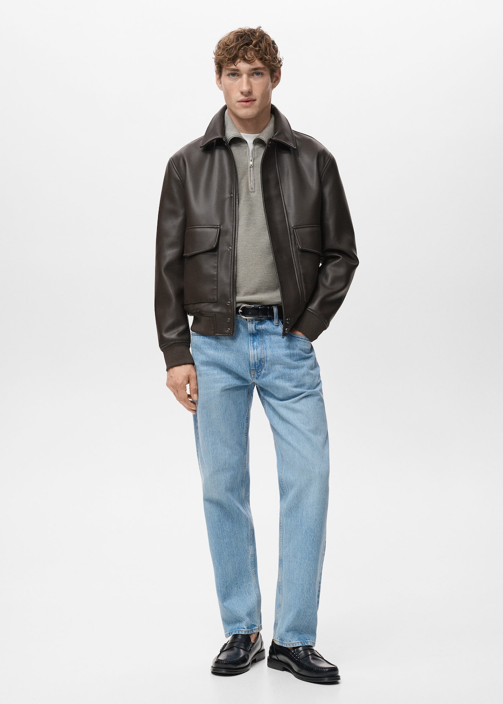 Mango Man Jacket Ely Brown