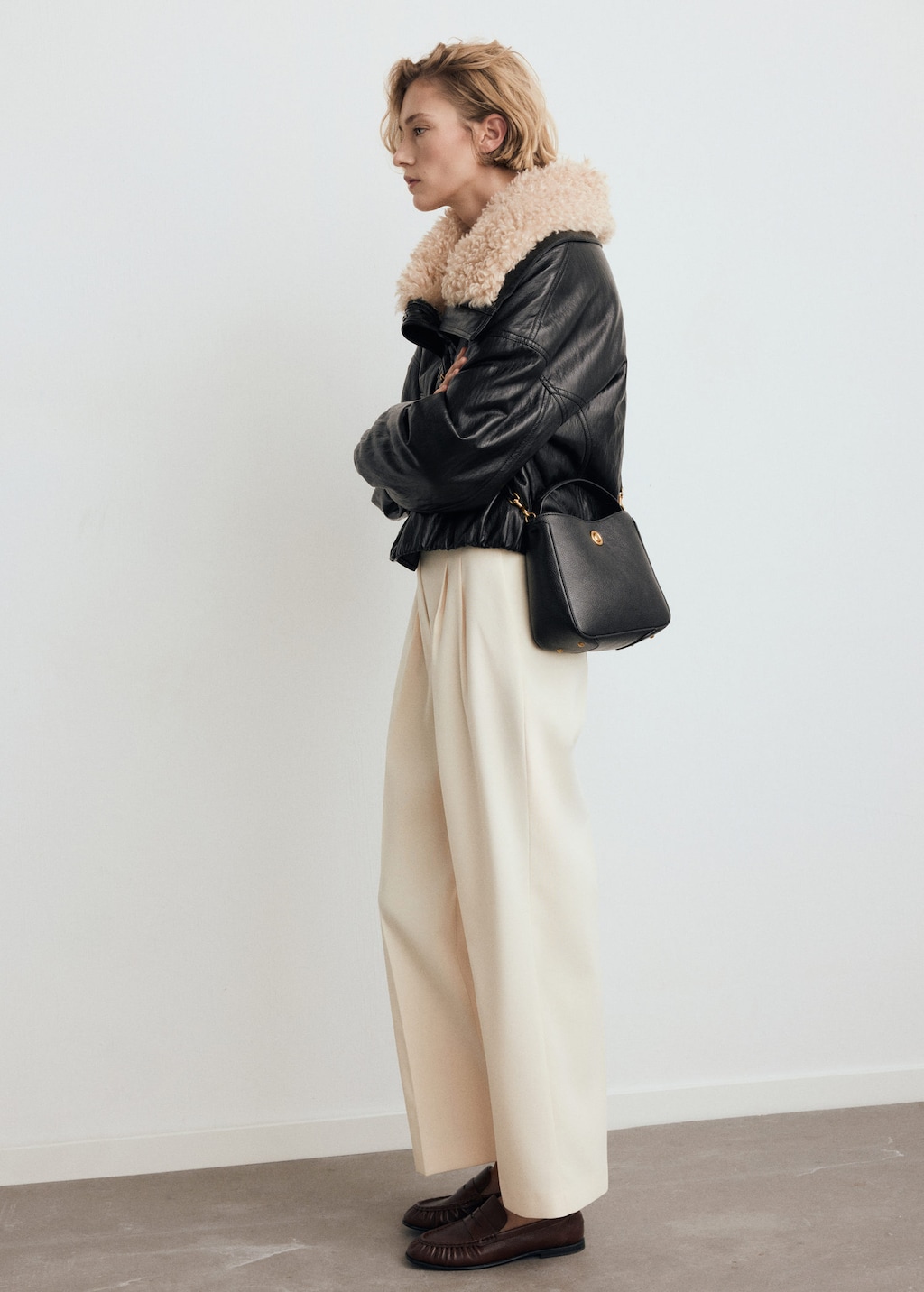 Mango Sac Seau Petit Détail Métallique Noir - Femme - Taille Unique -  In Purple