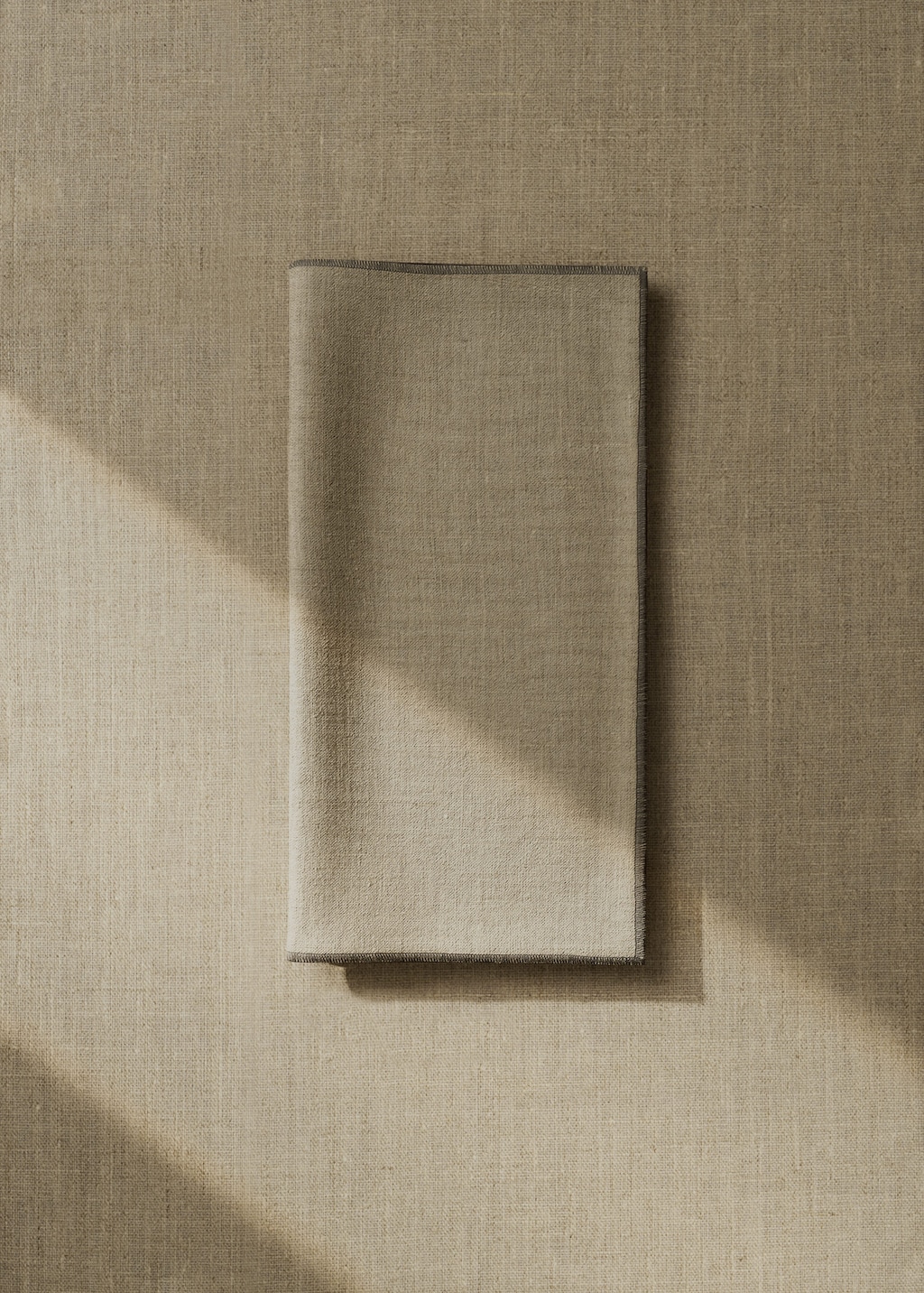 Mango Home Linen Napkins With Contrasting Overlock Light/pastel Brown