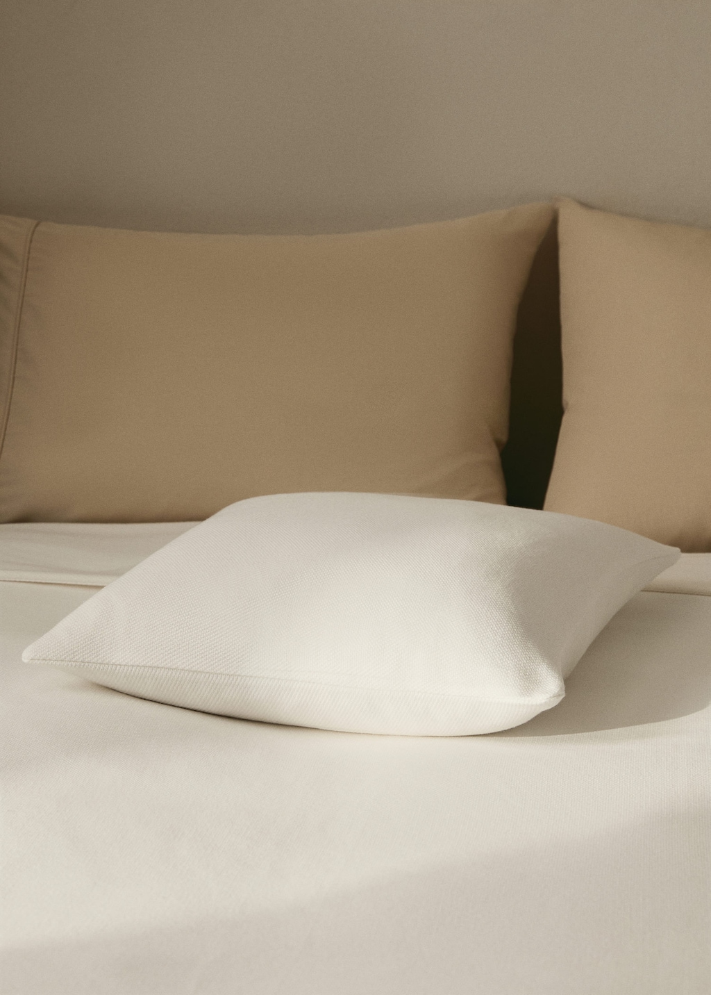 Mango Home Cotton Bed Pillowcase With Hem Finish 50x50 Cm Off White