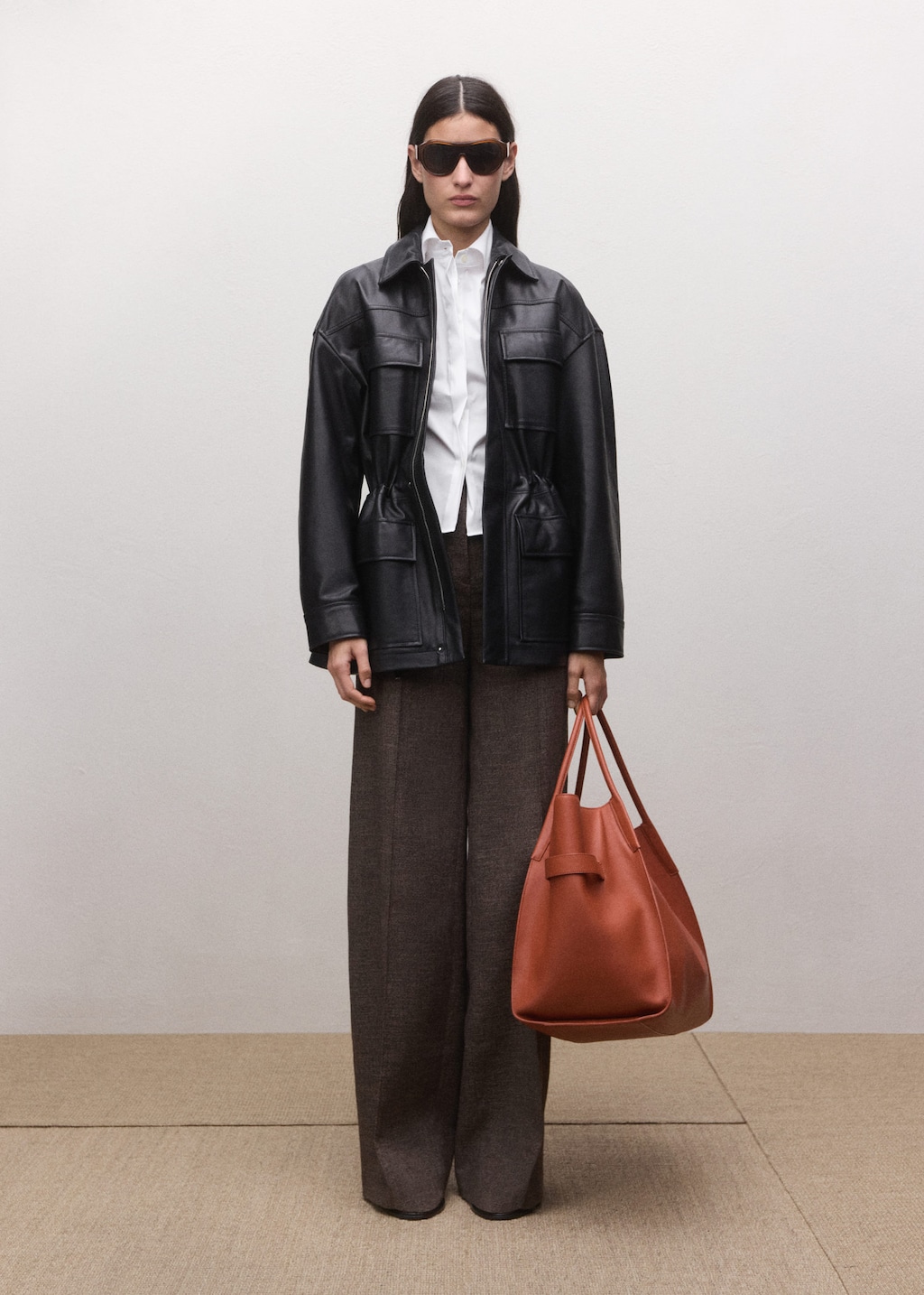 Mango Fitted Shirt With Hidden Closure White In Black