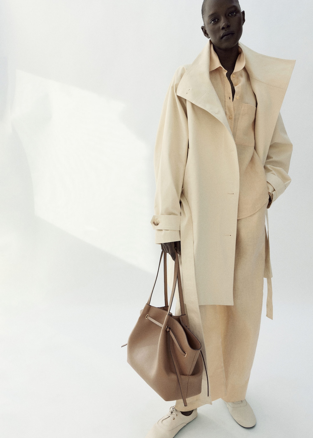 Mango Pantalon Droit Lin Jaune Pastel - Femme - 3xl -