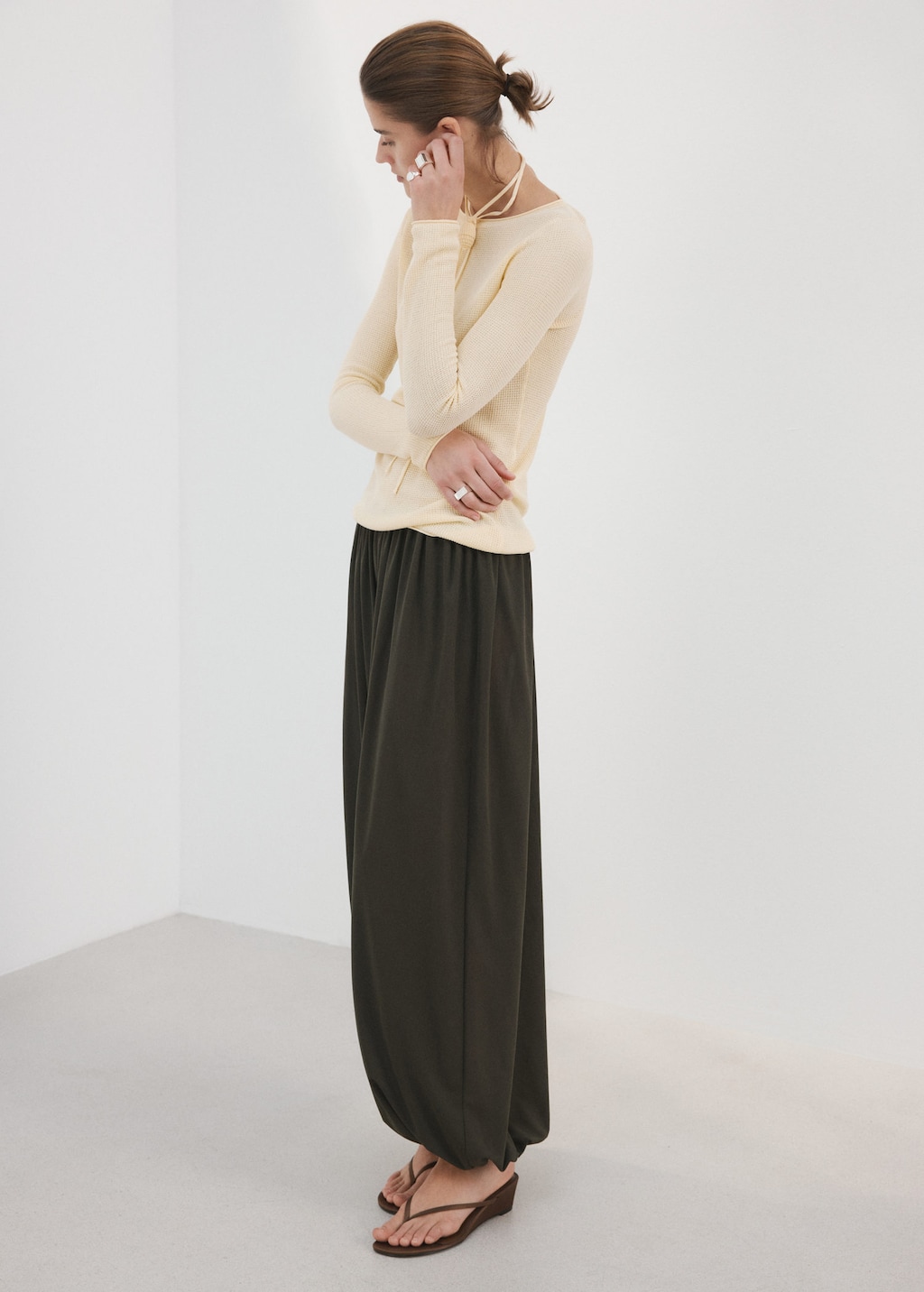 Mango Pull-over En Maille Fine Jaune Pastel - Femme - Xl -  In Neutral