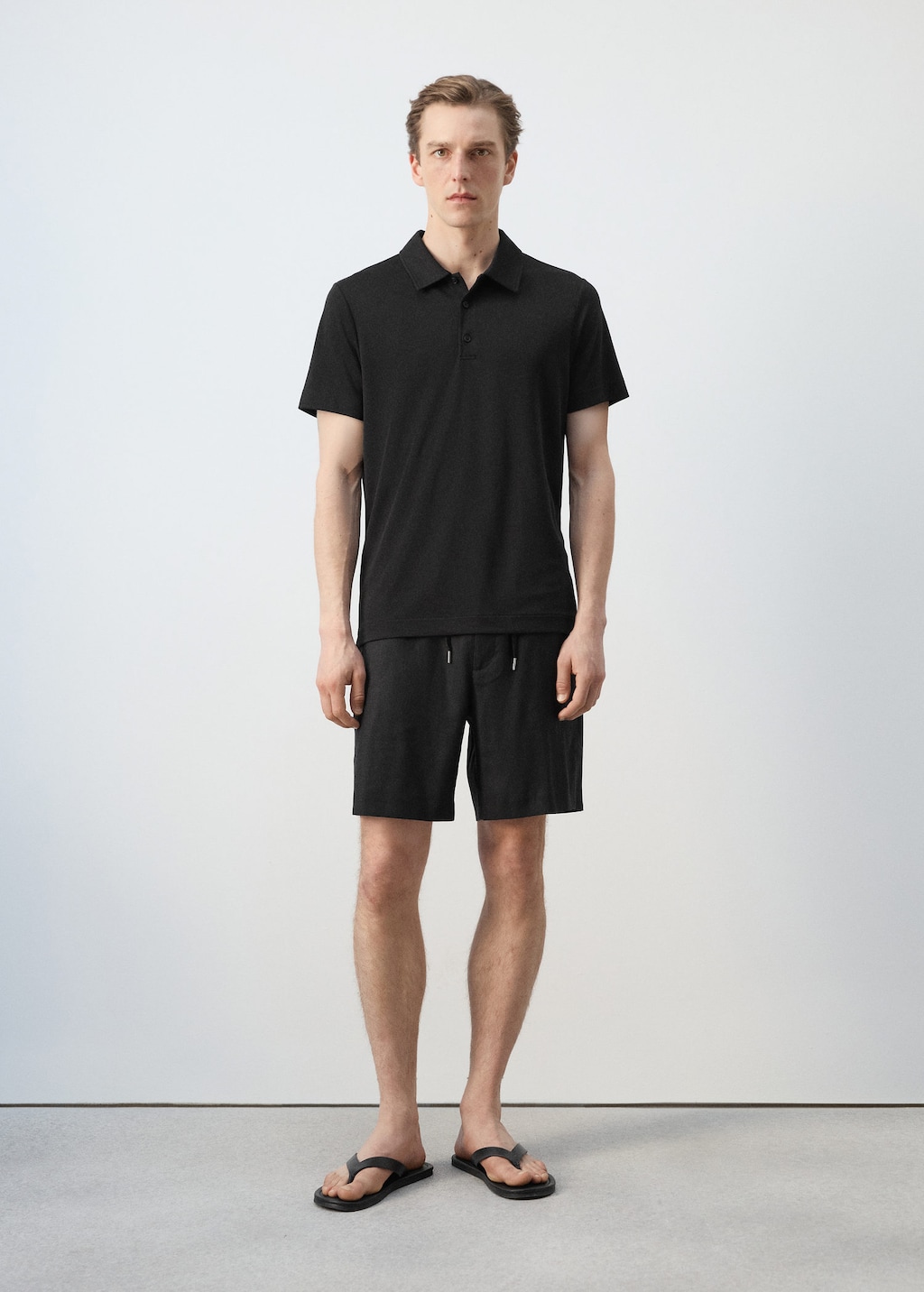 Mango Polo Maille Fine Noir - Homme - Xxl -  Man In Black
