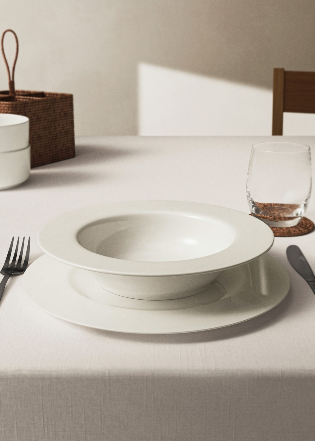 Mango Home Ultra-lightweight Bonechina Soup Plate White