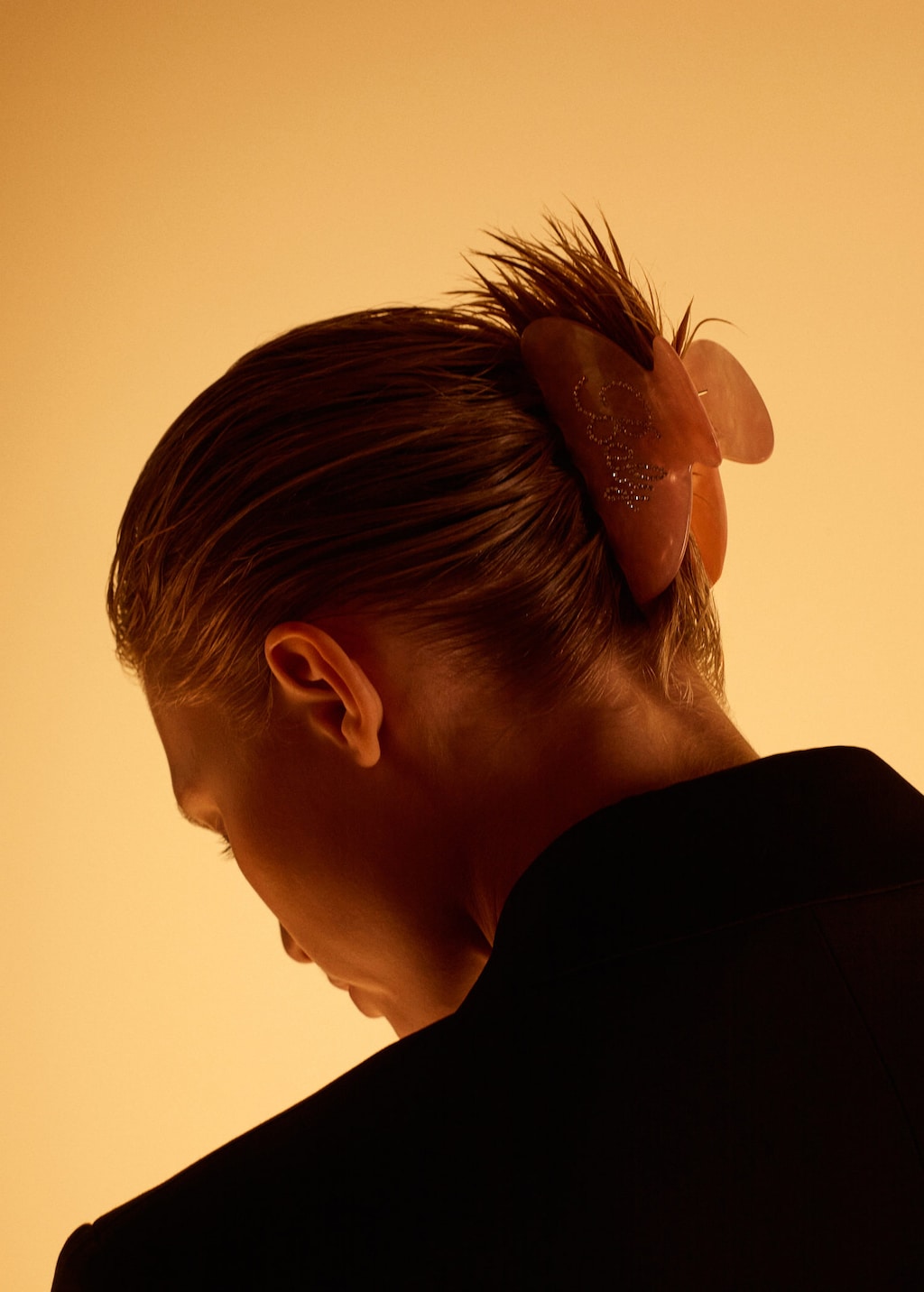 Mango Pince À Cheveux Effet Nacré À Strass Rose - Femme - Taille Unique -  In Brown