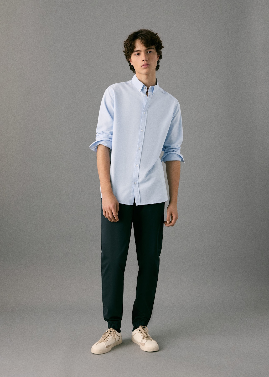 Mango Teen Cotton Shirt Sky Blue In Multi